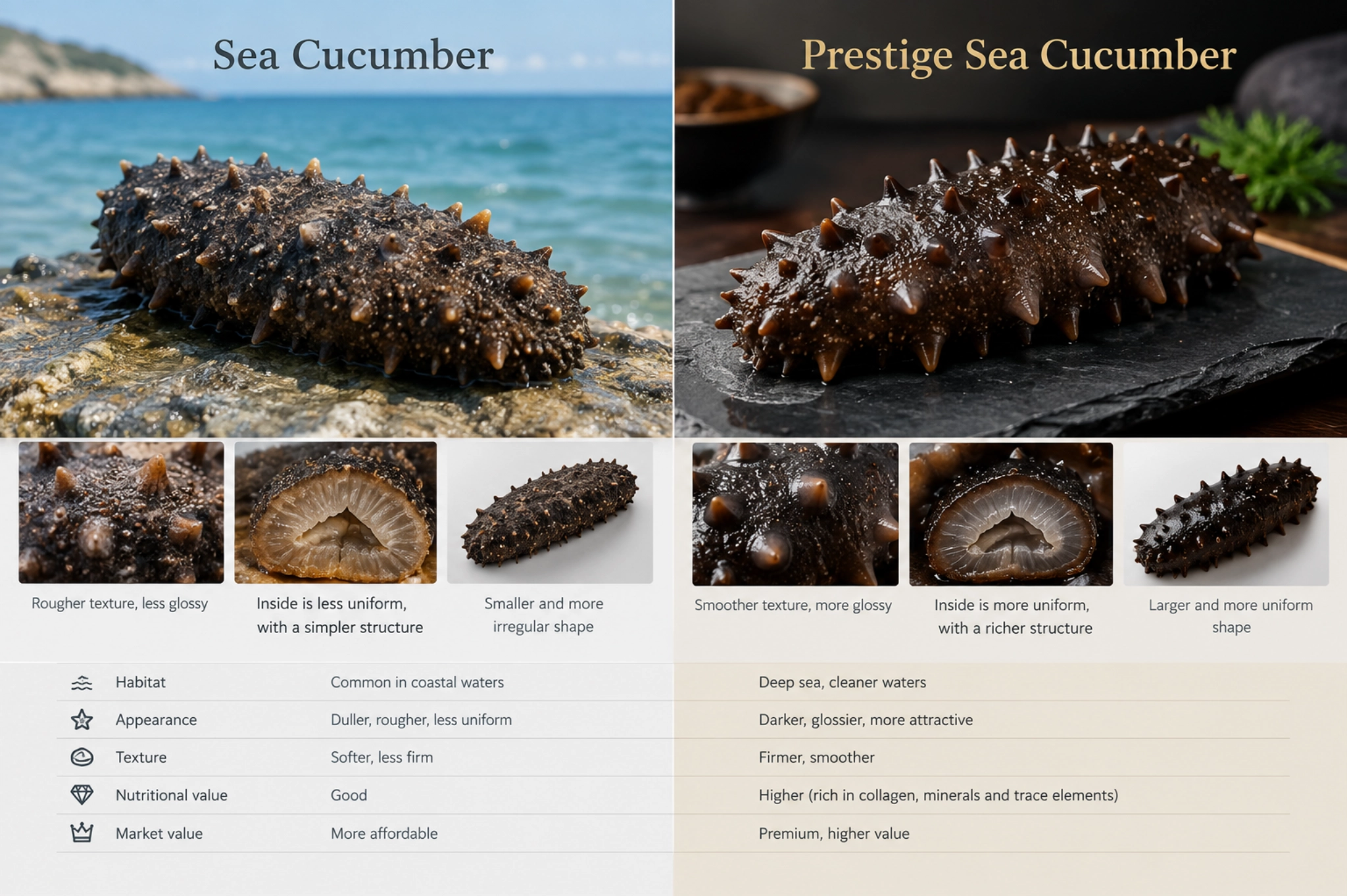 sea cucumber, weihai, yantai, shandong, sea cucumber food