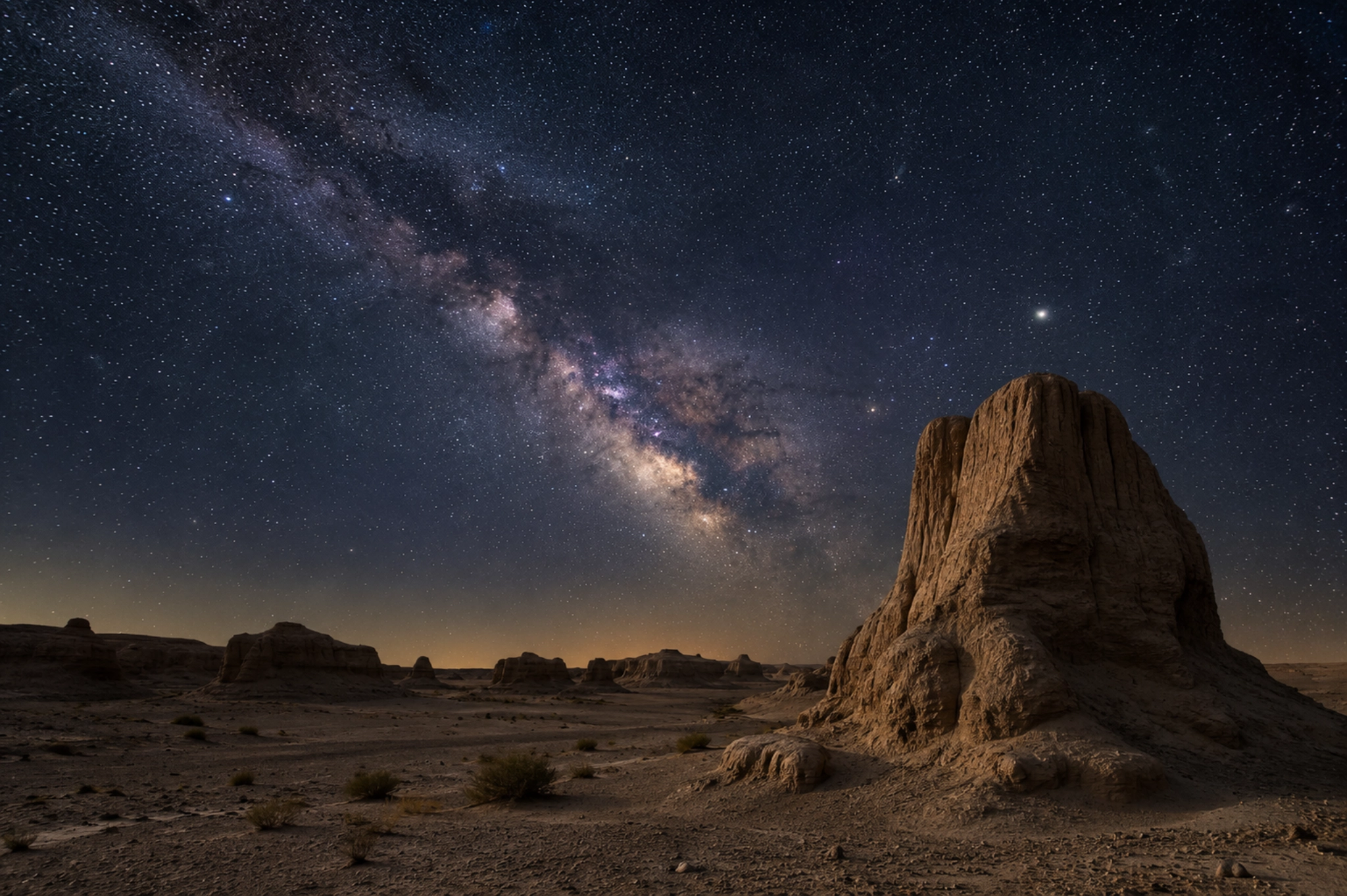 Yolyn Am, ice canyon, gobi desert, mongolia, cretaceous mongolia, milky way