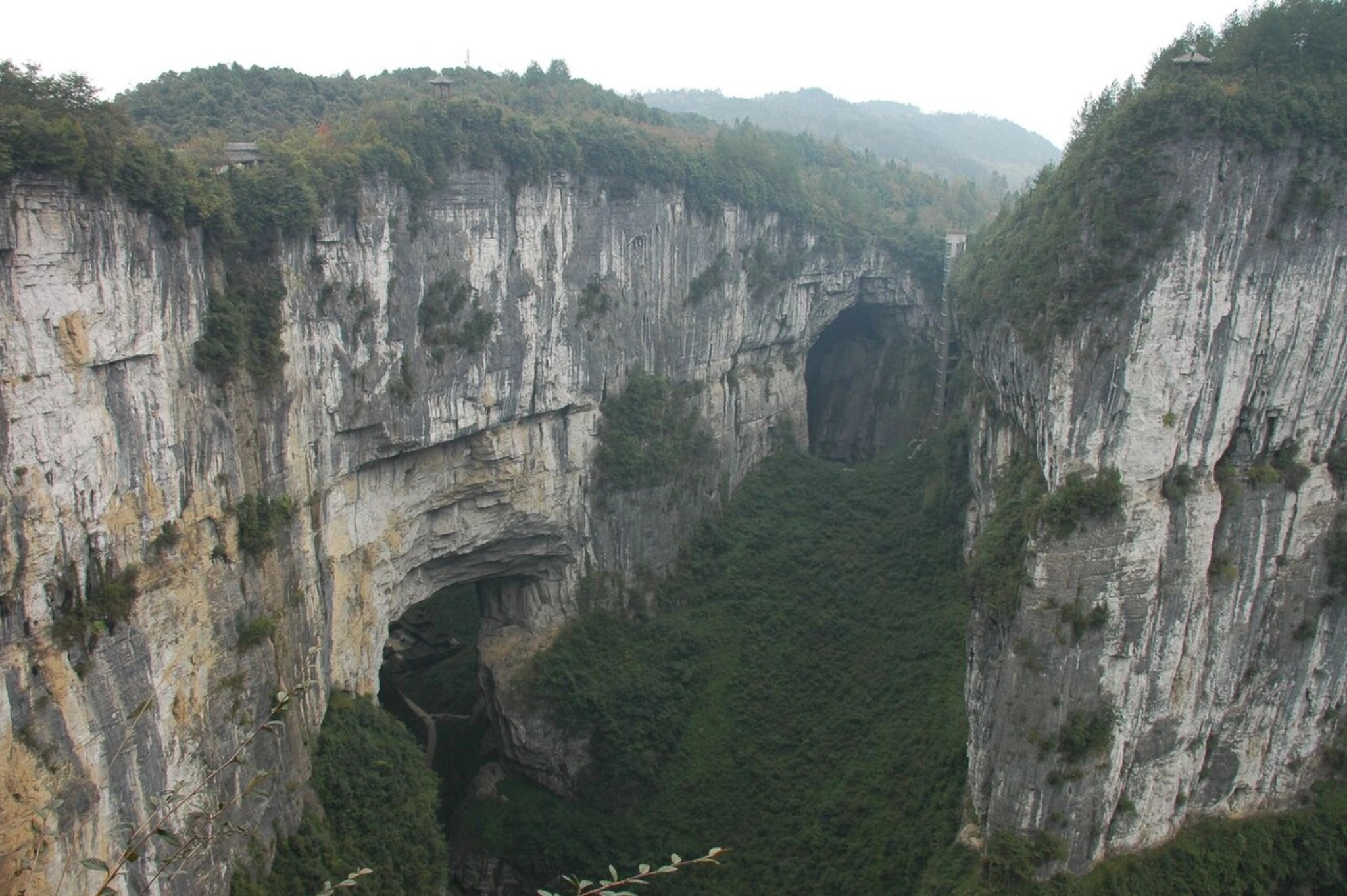 wulong three natural bridges, chongqing