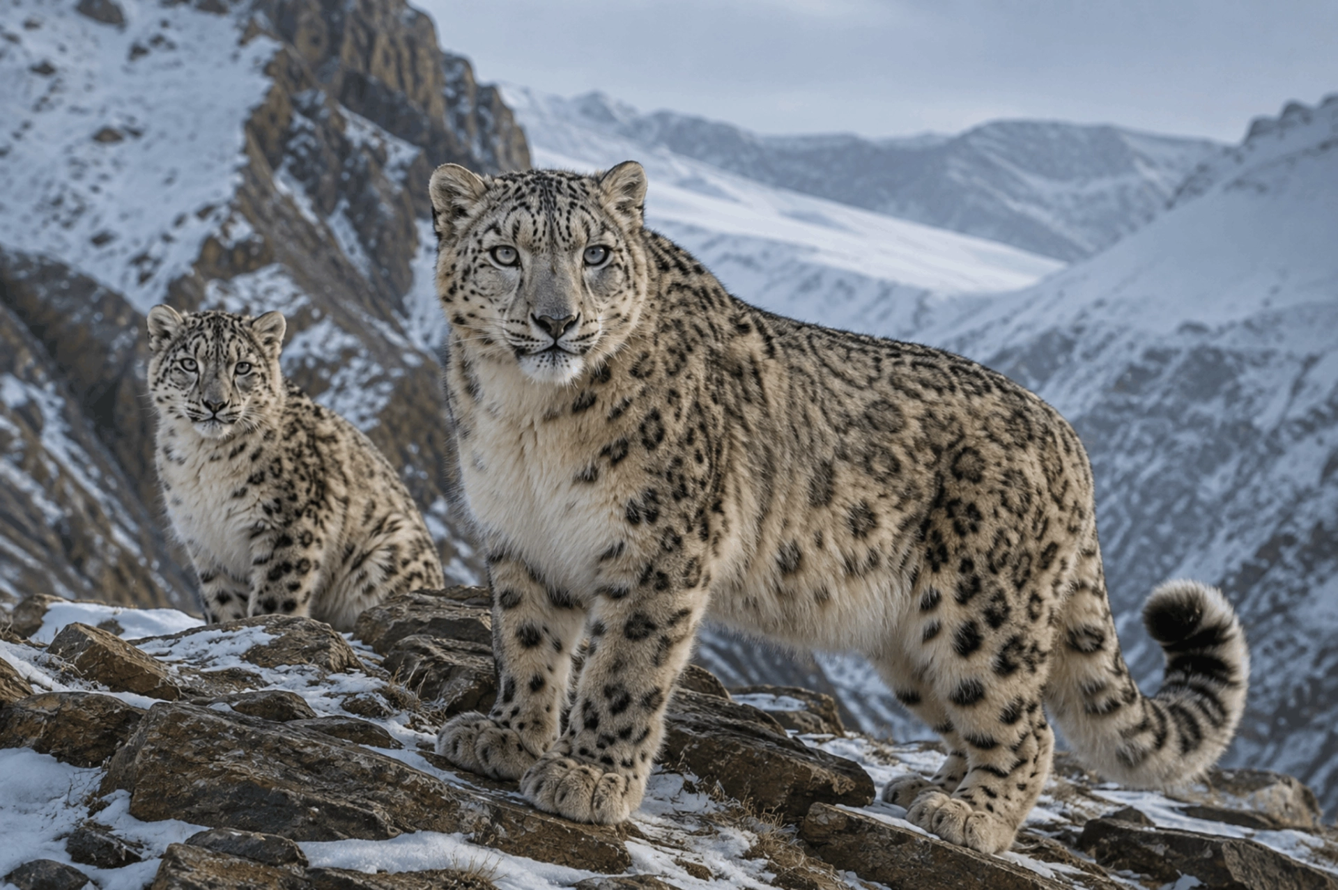 snow leopards, mongolia