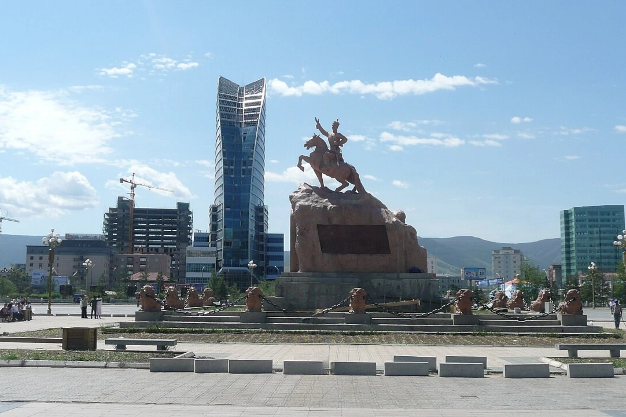 mongolia, sükhbaatar square, Damdin Sükhbaatar, ulaanbaatar