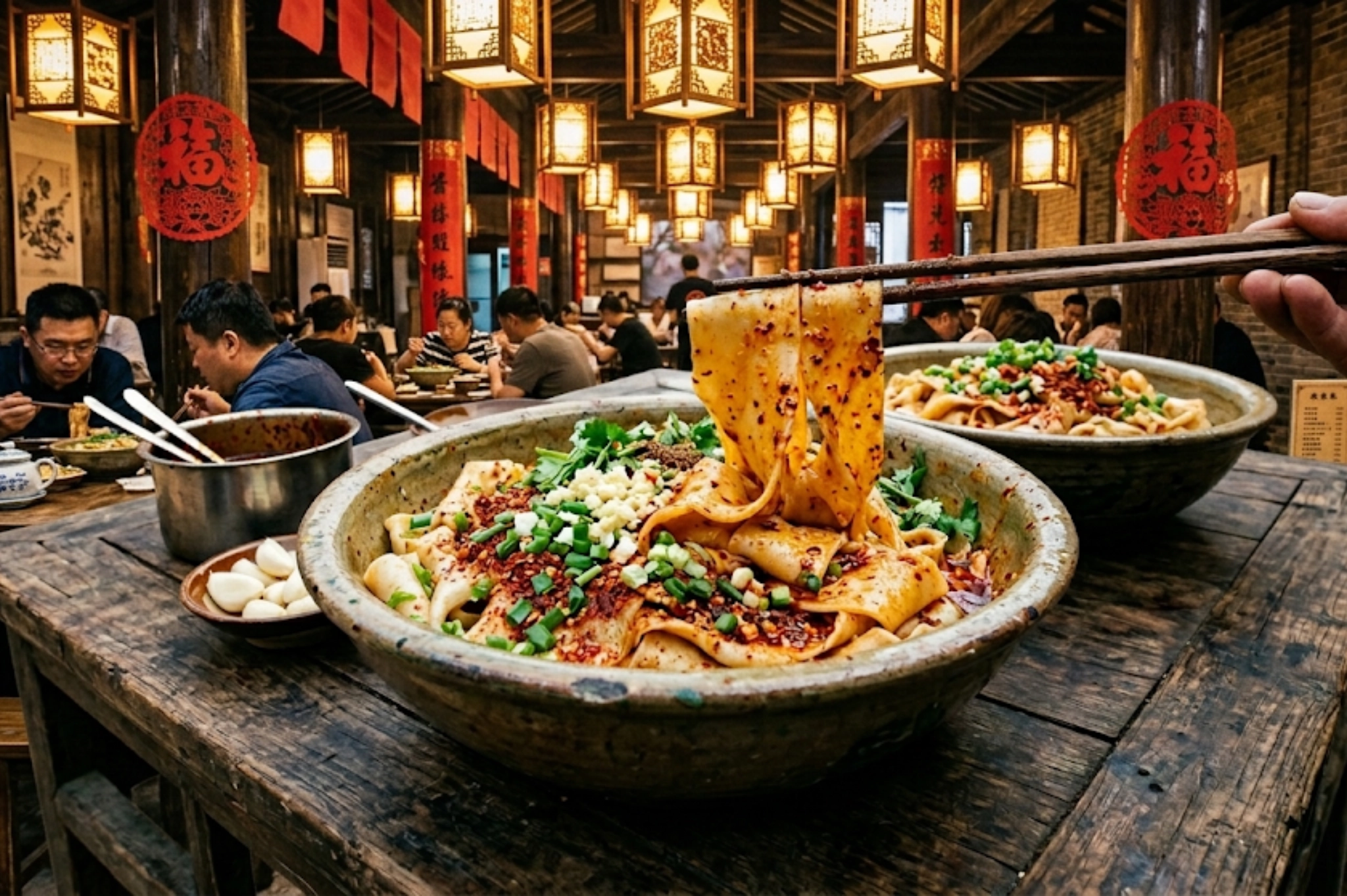 shaanxi, xi an, biang biang noodle